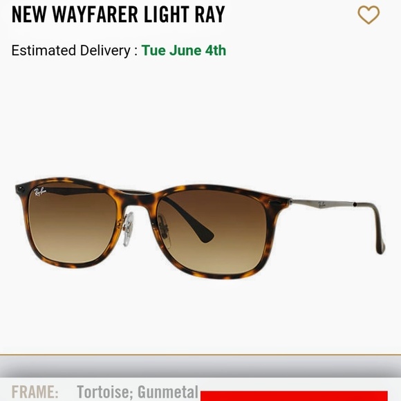 Accessories - Ray Ban New Wayfarer Light Ray Sunglasses